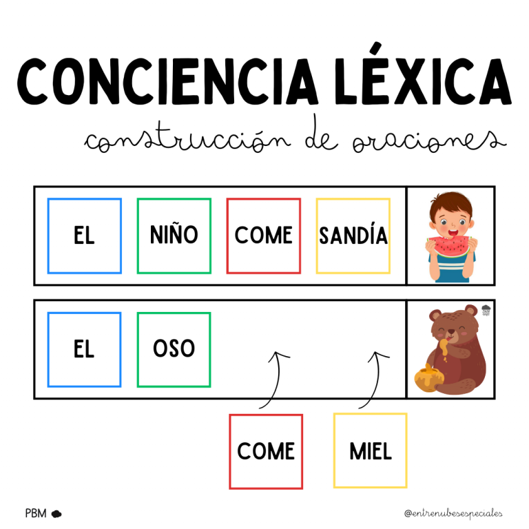 CONCIENCIA LÉXICA: construcción de oraciones.